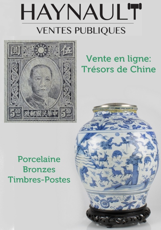 Trésors de Chine (porcelaine, bronzes & timbres - postes)